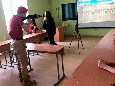 Лазерный тир Рубин в школе Приморского края