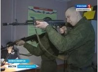 Лазерный тир в учебном центре Новосибирского военного училища (Видео)
