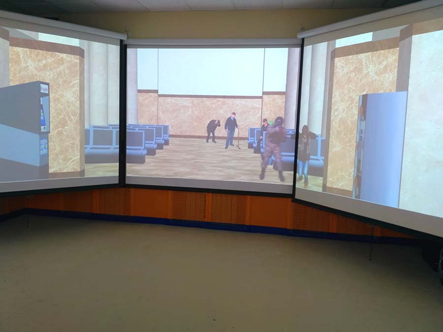 Панорамный лазерный тир Рубин на 5 экранов
