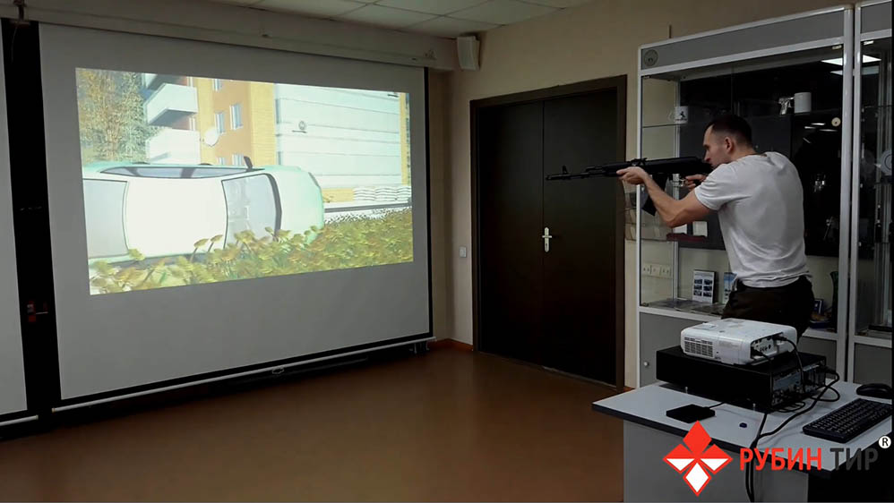 Стрельба в интерактивном тире Рубин с использованием моноблока (Видео)