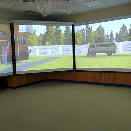 Панорамный лазерный тир Рубин на 5 экранов