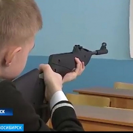 Электронный тир Рубин в новосибирской школе № 72 (Видео)